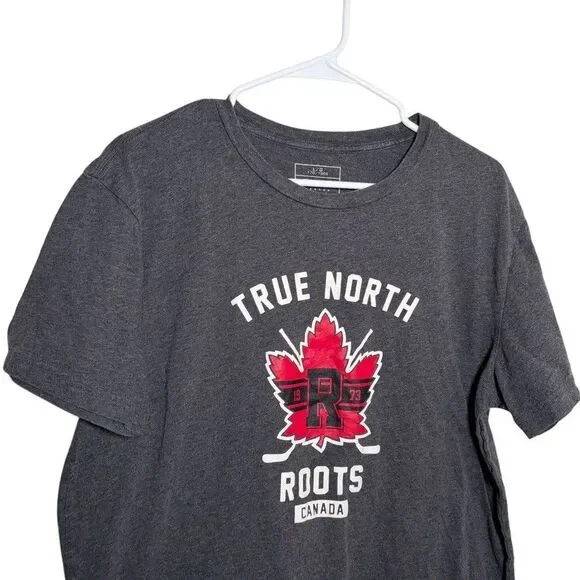 Roots T-Shirt Women's Large Gray Short Sleeve Canada True North Crew - Picture 2 of 7